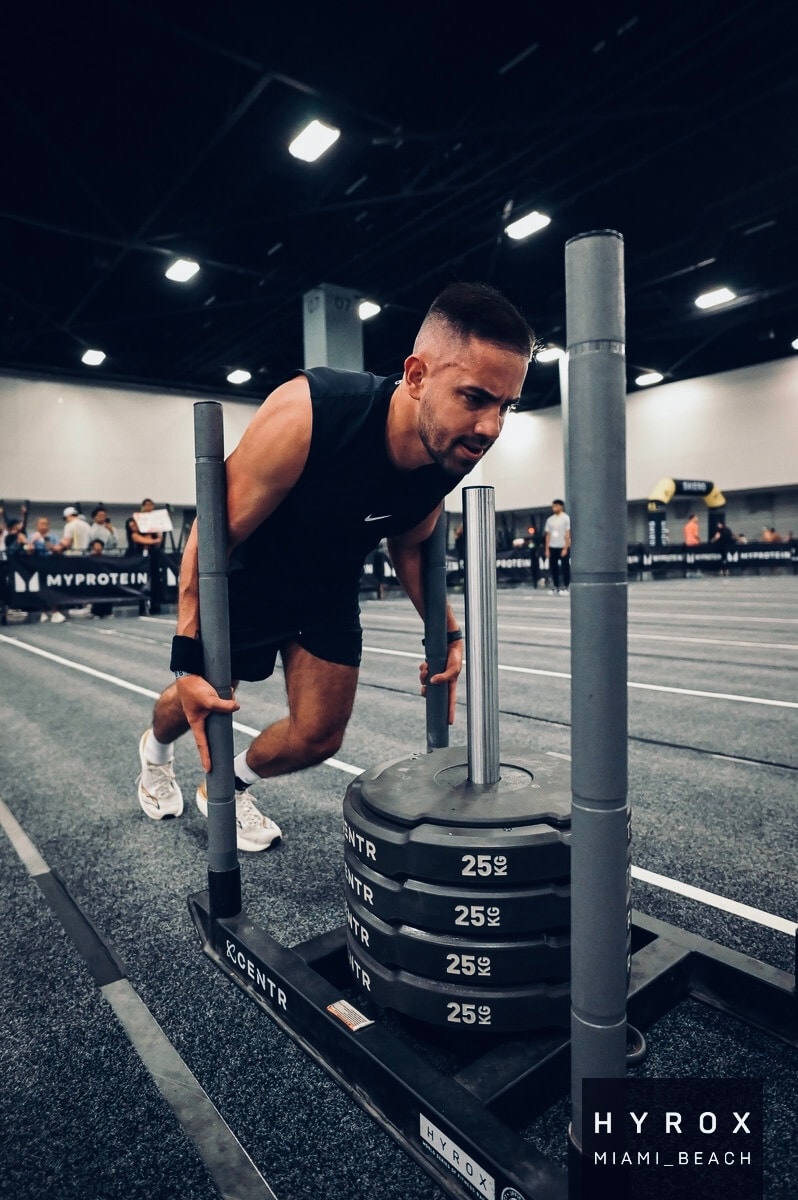 Chris competing at HYROX Miami Beach